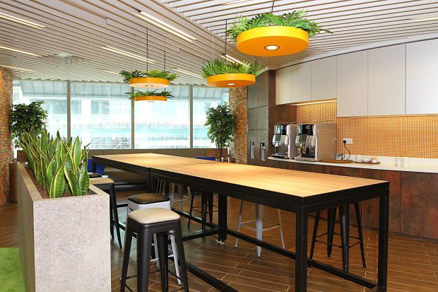 Maxis has revamped its interior to be more vibrant, positive, and collaborative.
